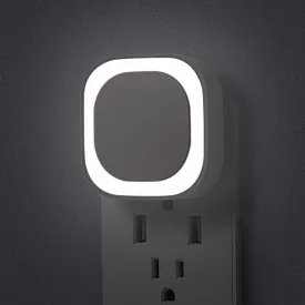 2 Pack Plug in Dimmable Night Light, Auto Dusk to Dawn Sensor, Bright LED Wall Night Light, Soft Glow, Daylight White Nightlight for Bathroom, Hallway, Stairs, Kitchen, Bedroom, Garage