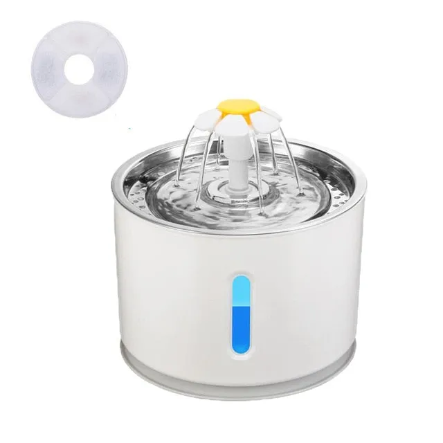 2.4L Automatic Pet Cat Water Fountain With LED Electric Mute Water Feeder USB Drinker Bowl Pet Drinking Fountain Dispenser