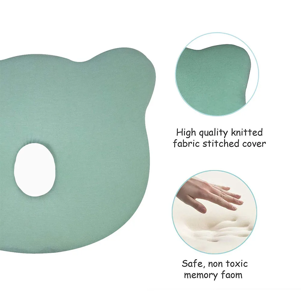 Abracadabra Memory Foam Baby Head Shaping Pillow - Green