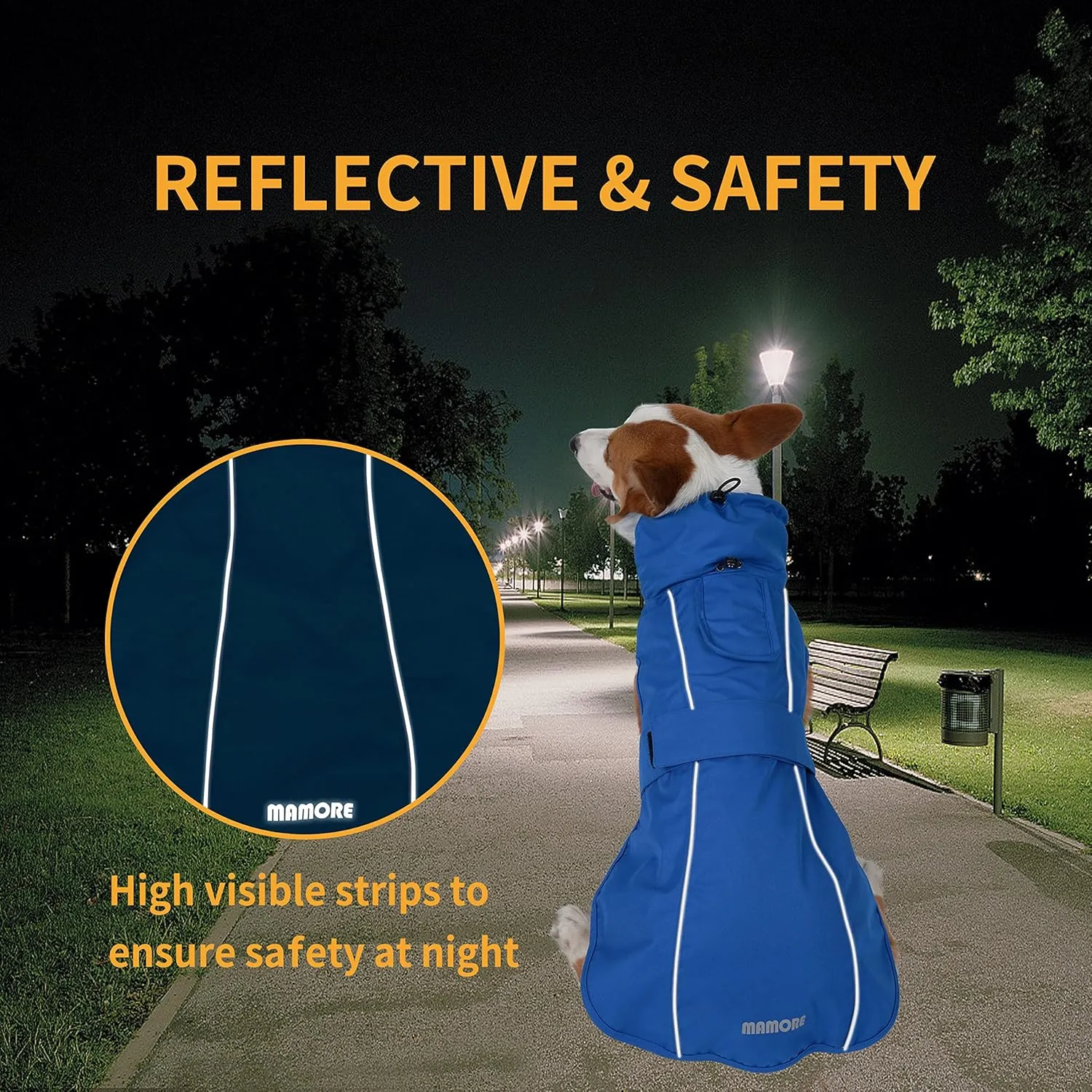 Adjustable Waterproof Dog Raincoat for Dogs,Lightweight Pet Rain Jacket Puppy Clothes with Reflective Strip for Small Medium Large Dogs (Army Green, Medium)