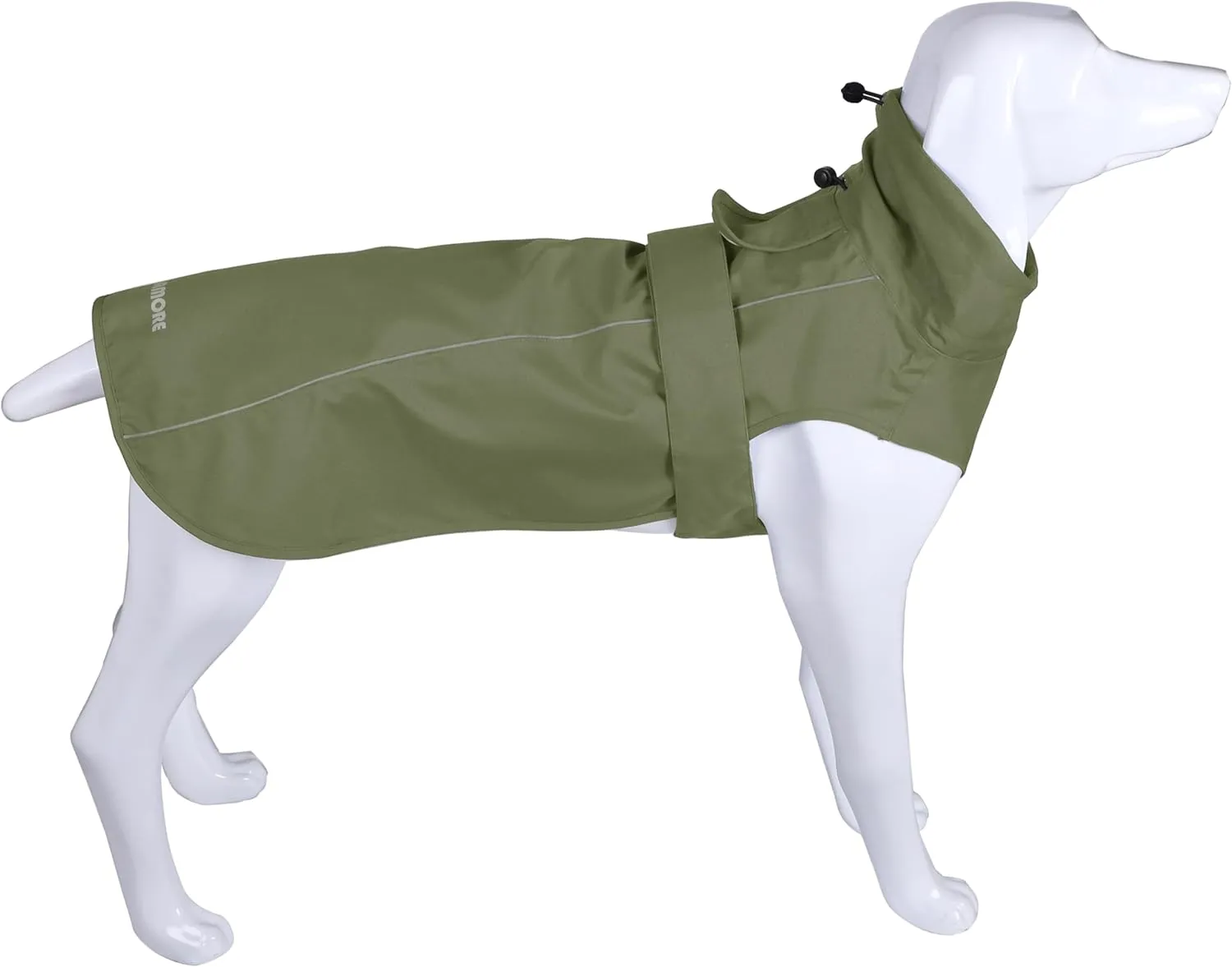 Adjustable Waterproof Dog Raincoat for Dogs,Lightweight Pet Rain Jacket Puppy Clothes with Reflective Strip for Small Medium Large Dogs (Army Green, Medium)
