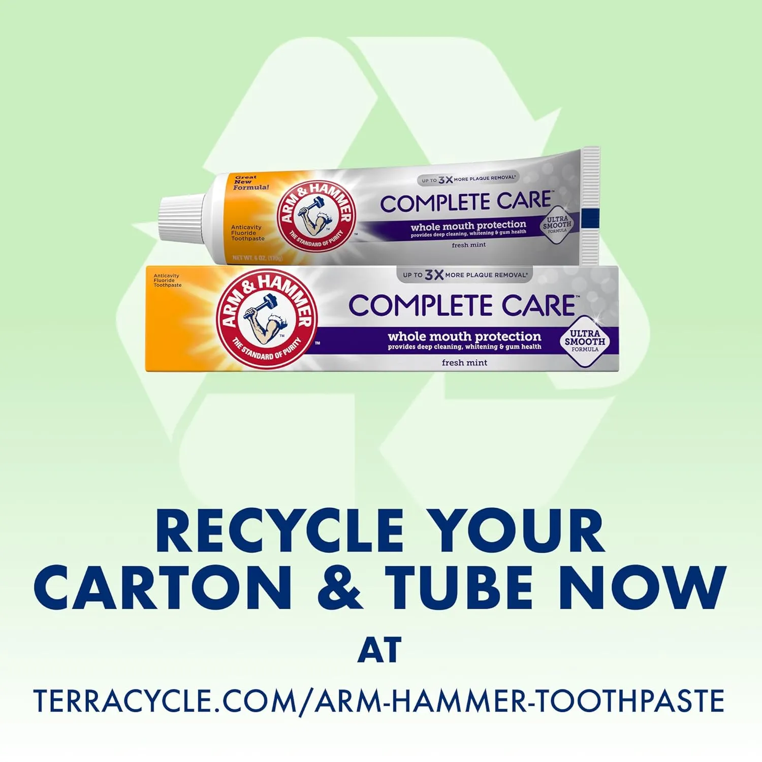 Arm & Hammer Complete Care Toothpaste, Fresh Mint, Whole Mouth Protection, 6.0oz