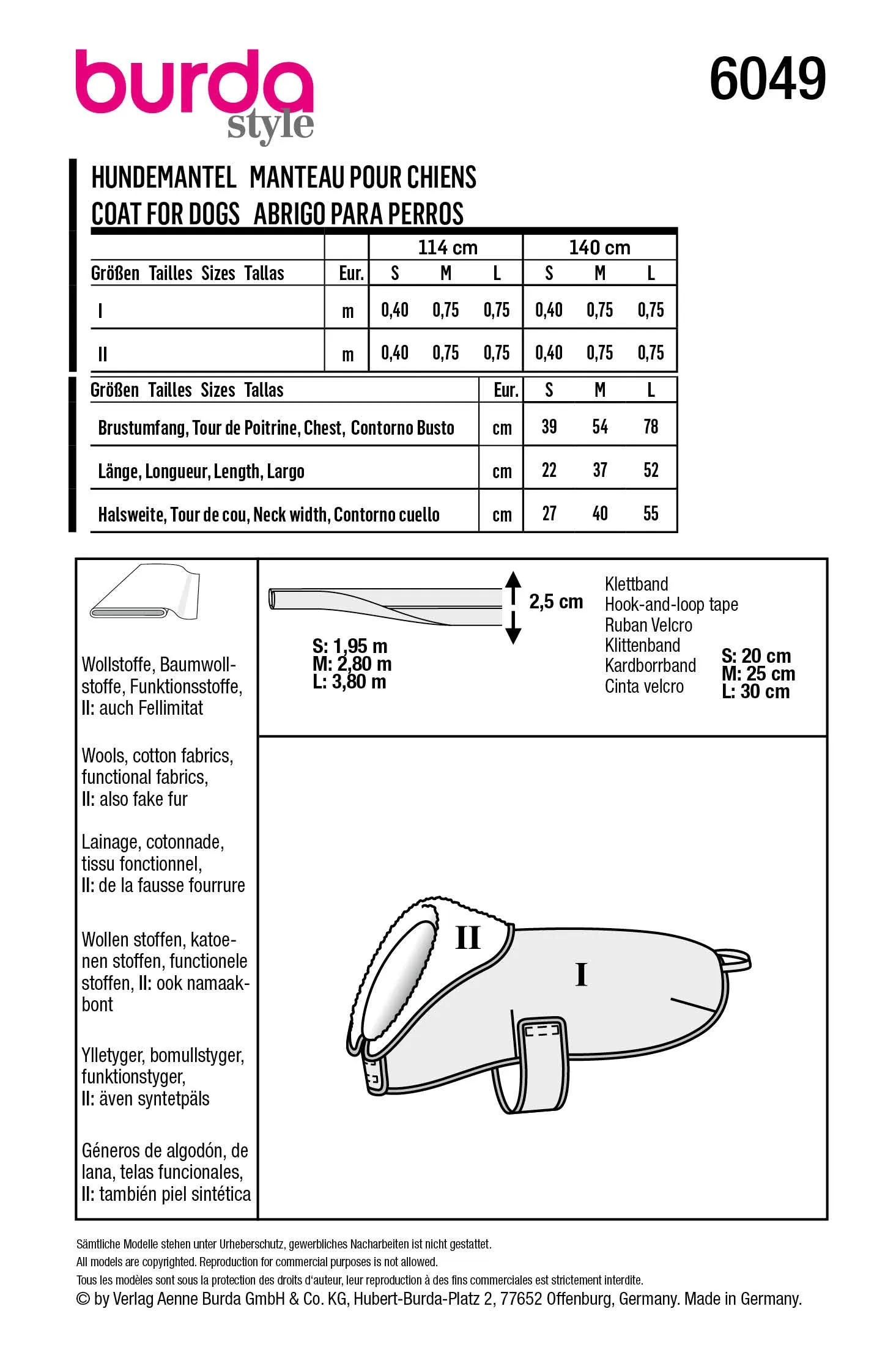 Burda 6049 Undefined Pet