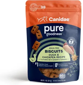Canidae Pure Dog Treat Biscuits with Duck & Chickpeas, 11 oz, Grain Free