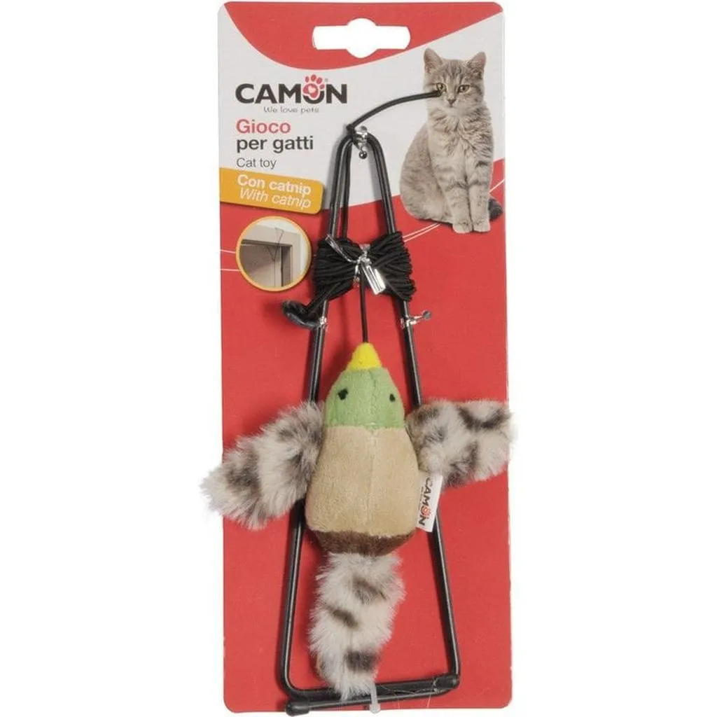 Cat toy- Polyester bird with catnip, for door jambs - 20 cm