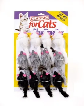 Classic Catnip Furry Mouse 90mm - Pack of 12