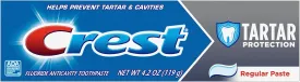 Crest, Tartar Protection Regular Toothpaste, 4.2 Ounce