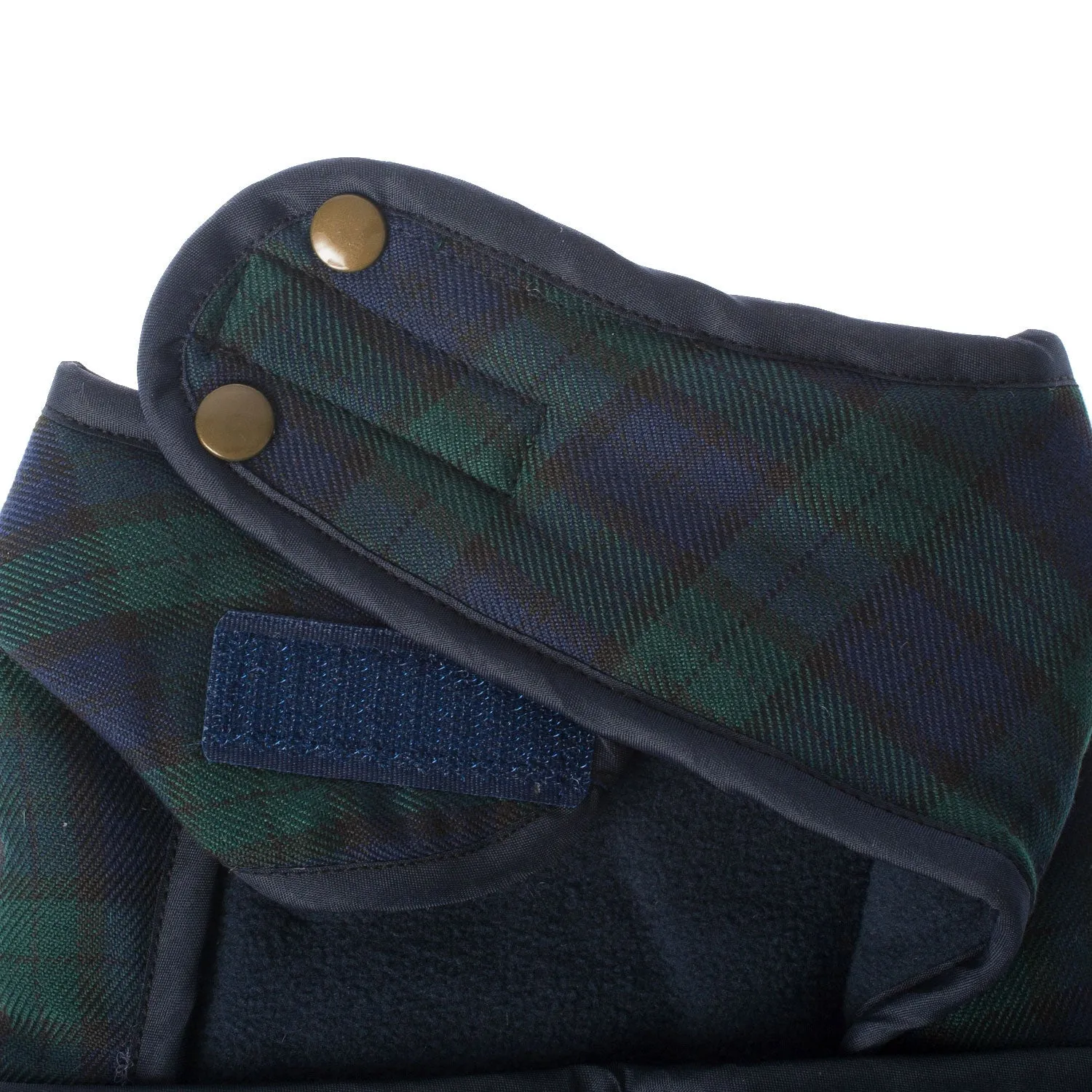 Dog Coat Tartan Bw - Size S