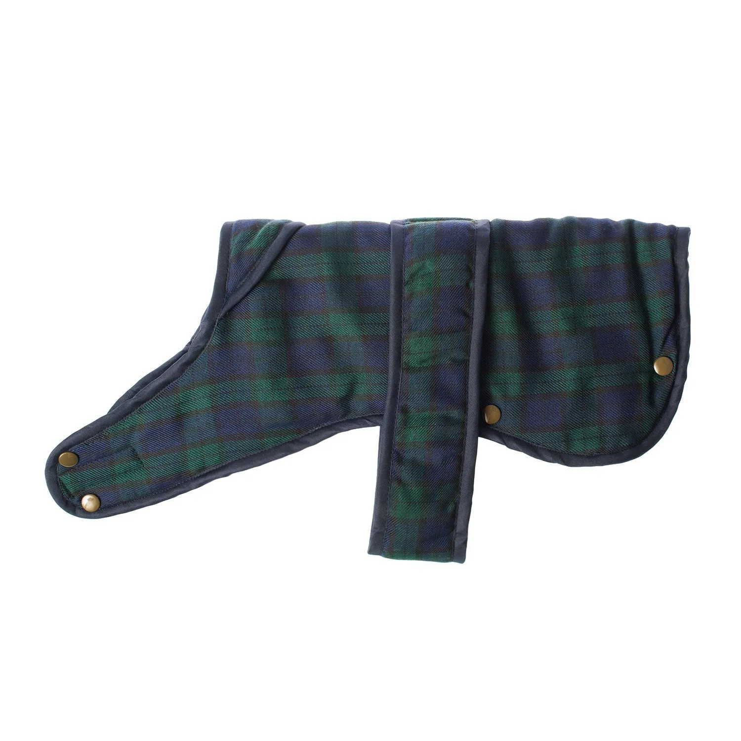 Dog Coat Tartan Bw - Size S