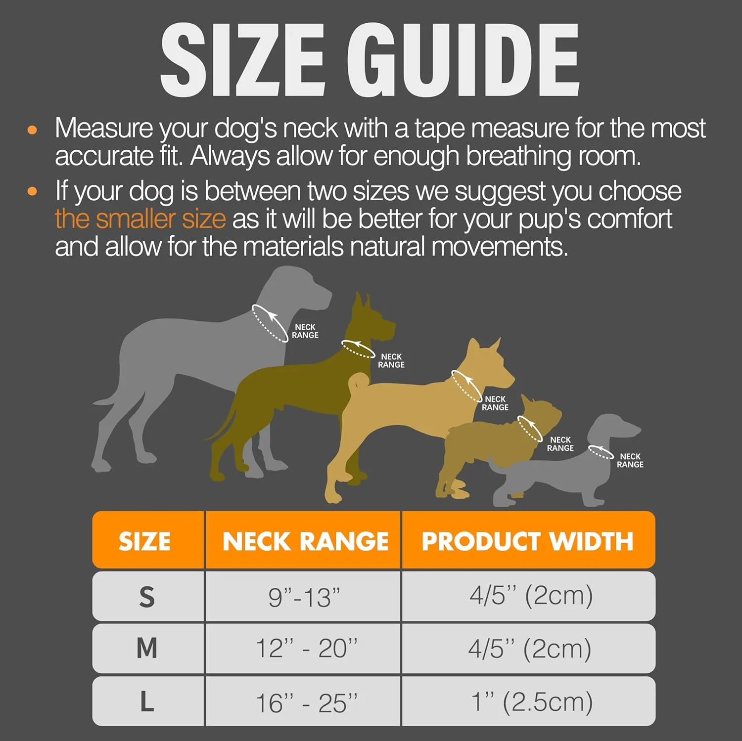 Dog Collar, Orange Reflective Nylon Collar with Safety Lock, Adjustable Neck 9-14, Soft and Durable for Small Dogs