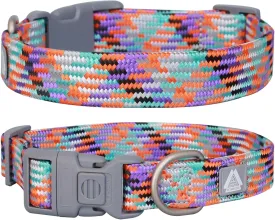 Dog Collar, Orange Reflective Nylon Collar with Safety Lock, Adjustable Neck 9-14, Soft and Durable for Small Dogs