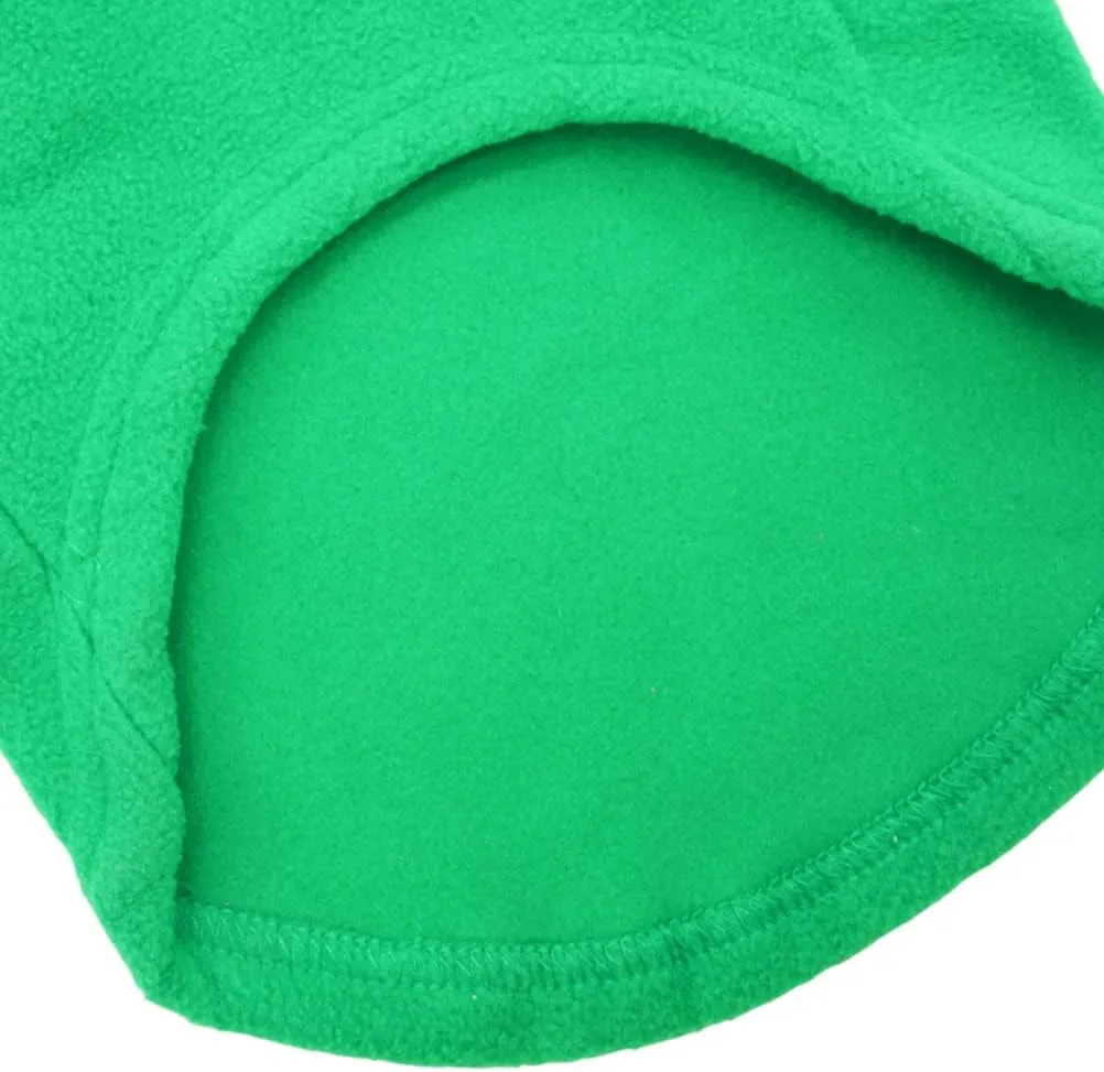 Dog Fleece Vest Soft Winter Jacket Sweater with D-Ring Leash Cold Weather Coat Hoodie for Small Medium Large Dogs Dark Green Small
