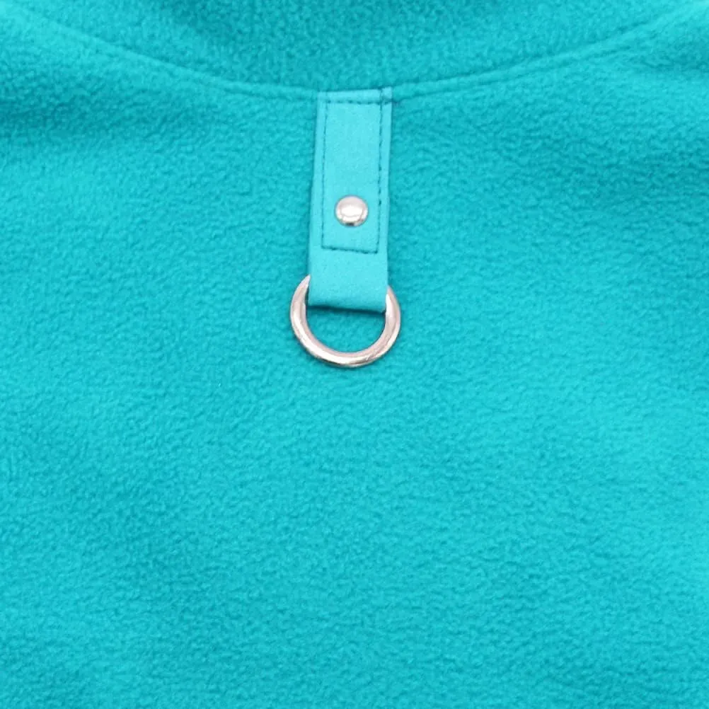 Dog Fleece Vest Soft Winter Jacket Sweater with D-Ring Leash Cold Weather Coat Hoodie for Small Medium Large Dogs Green Small