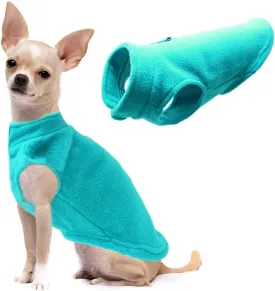 Dog Fleece Vest Soft Winter Jacket Sweater with D-Ring Leash Cold Weather Coat Hoodie for Small Medium Large Dogs Green Small