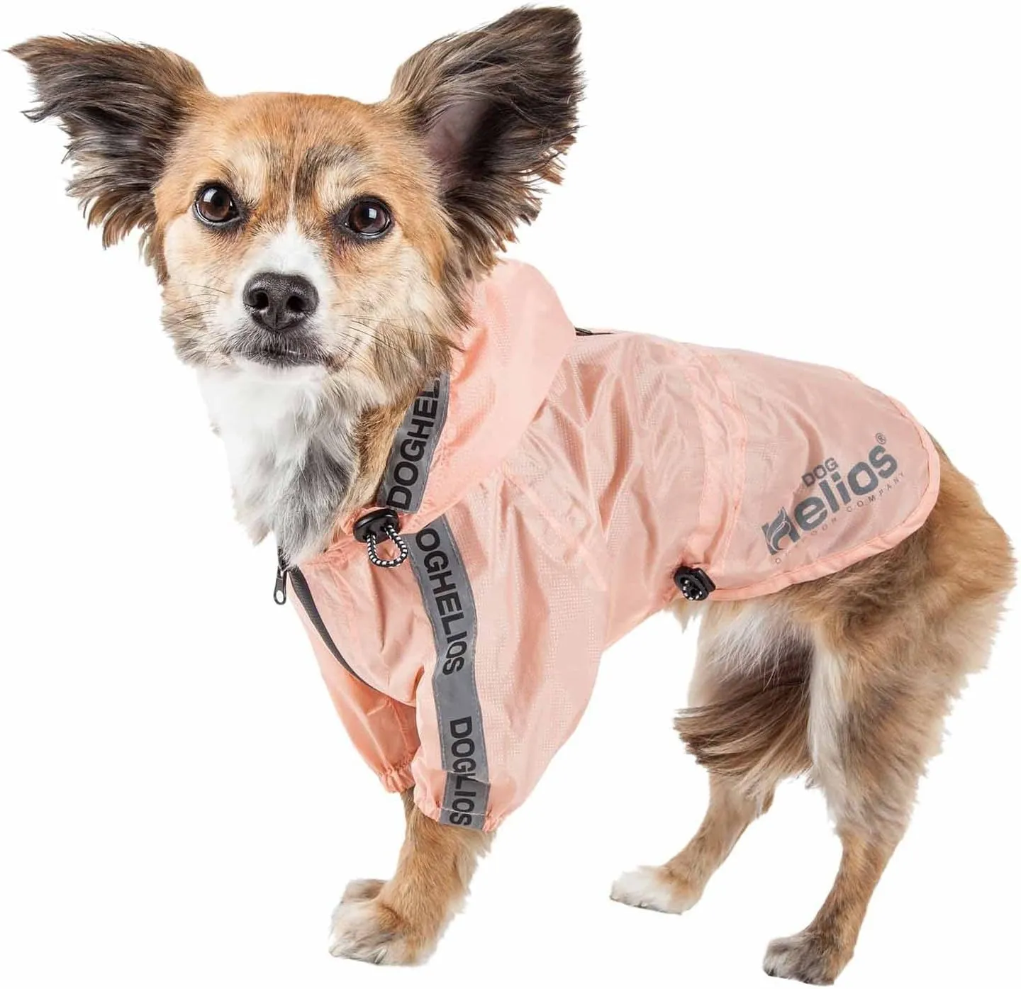 Dog Helios Torrential Shield Adjustable and Waterproof Dog Raincoat Poncho, SM, Pink