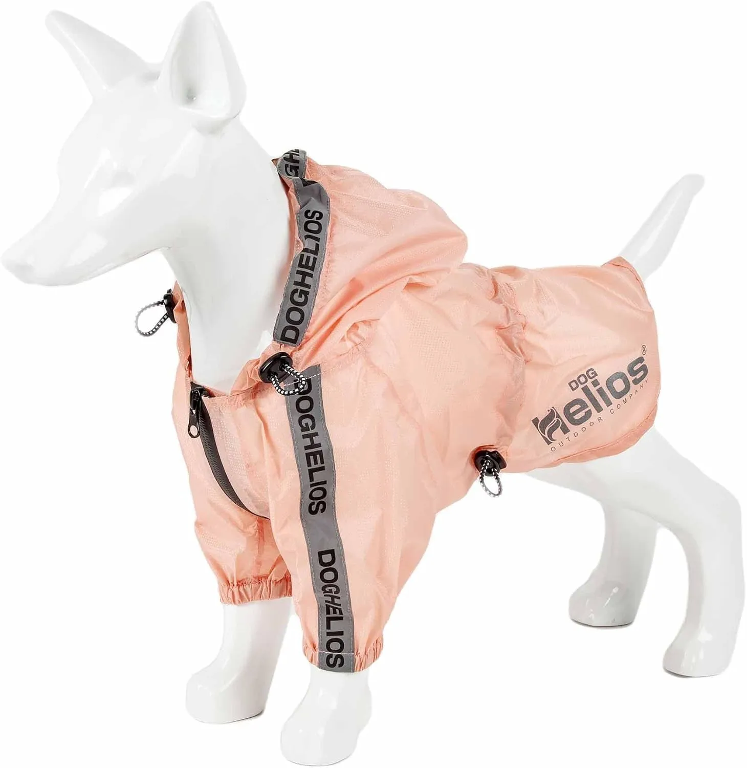Dog Helios Torrential Shield Adjustable and Waterproof Dog Raincoat Poncho, SM, Pink