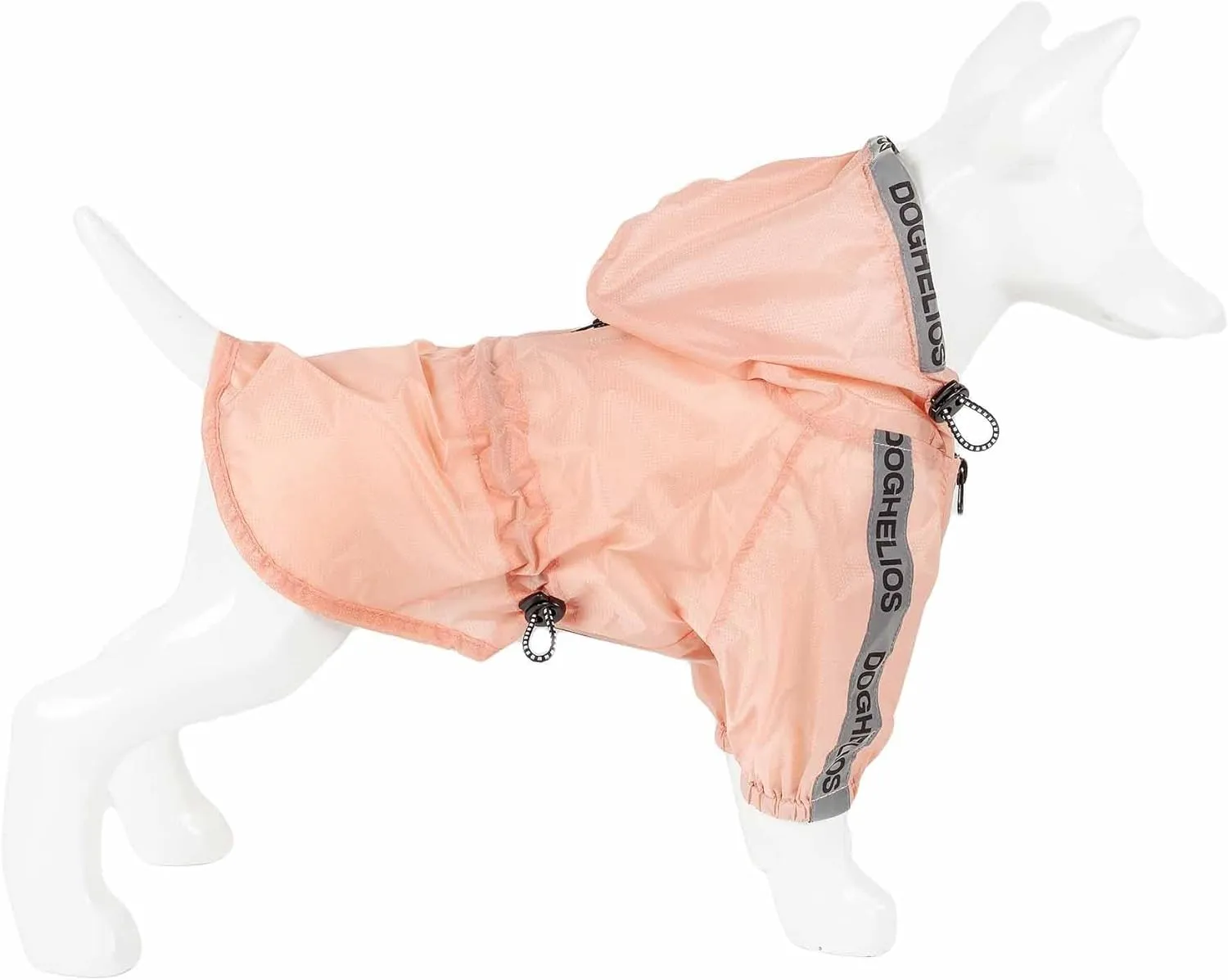 Dog Helios Torrential Shield Adjustable and Waterproof Dog Raincoat Poncho, SM, Pink