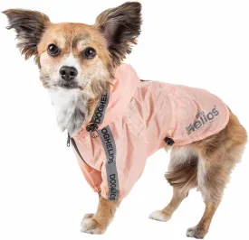 Dog Helios Torrential Shield Adjustable and Waterproof Dog Raincoat Poncho, SM, Pink