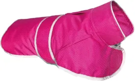 Dog Raincoat| Waterproof Adjustable & Lightweight Dog Jacket with Reflective Strips| Easy Step-in Closure for All-Weather| Fits Small Medium Large Dogs(Rose Red,Large)