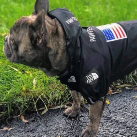 Dog Raincoat, Waterproof and Windproof Portable Pet Rain Jacket with Hood, Dog Face Raincoat for Small, Medium and Large Dogs (Black, Small)