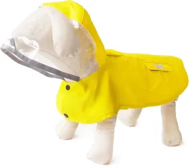 Dog Raincoat,Waterproof Rain Poncho with Hoodie, High Reflective Adjustable Pet Rain Jacket with Leash Hole for Small Medium and Large Dogs (Yellow, Small)