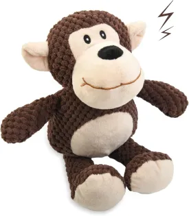 Dog Squeaky Stuffed Plush Chew Toys,Cute Monkey Pet Toy for Small Medium Large Dogs Comfort Toys for Anxiety Relief