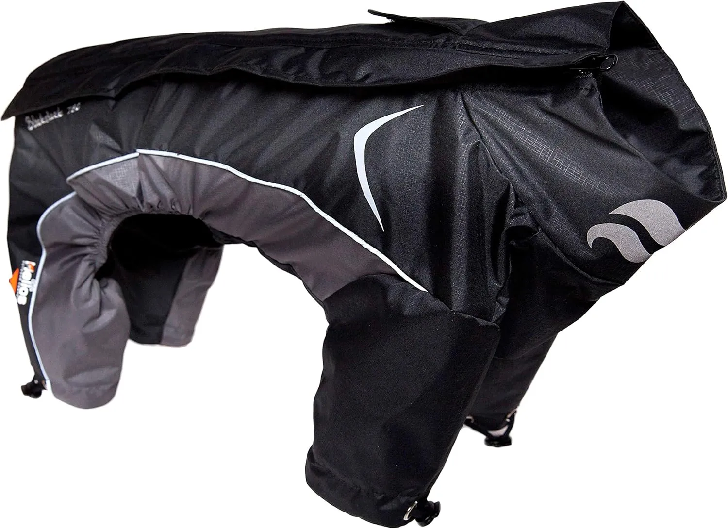 DOGHELIOS 'Blizzard' Full-Bodied Comfort-Fitted Adjustable and 3M Reflective Winter Insulated Pet Dog Coat Jacket w/ Blackshark Technology, Small, Black