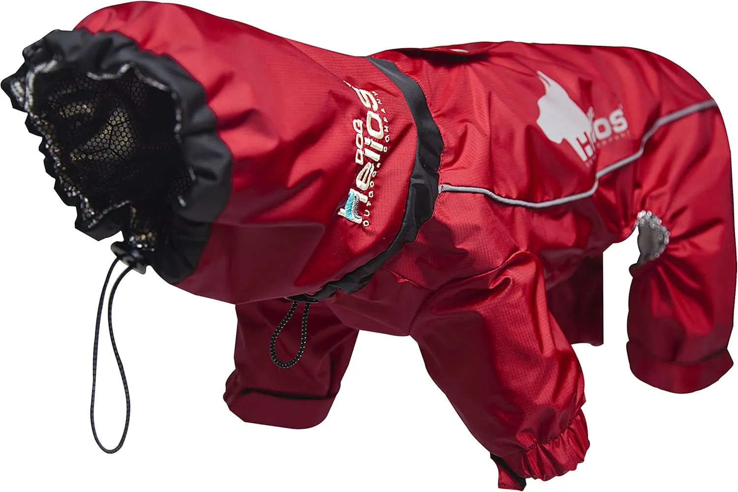 DOGHELIOS 'Weather-King' Windproof Waterproof and Insulated Adjustable Full Bodied Pet Dog Jacket Coat w/ Heat Retention Technology, Large, Red
