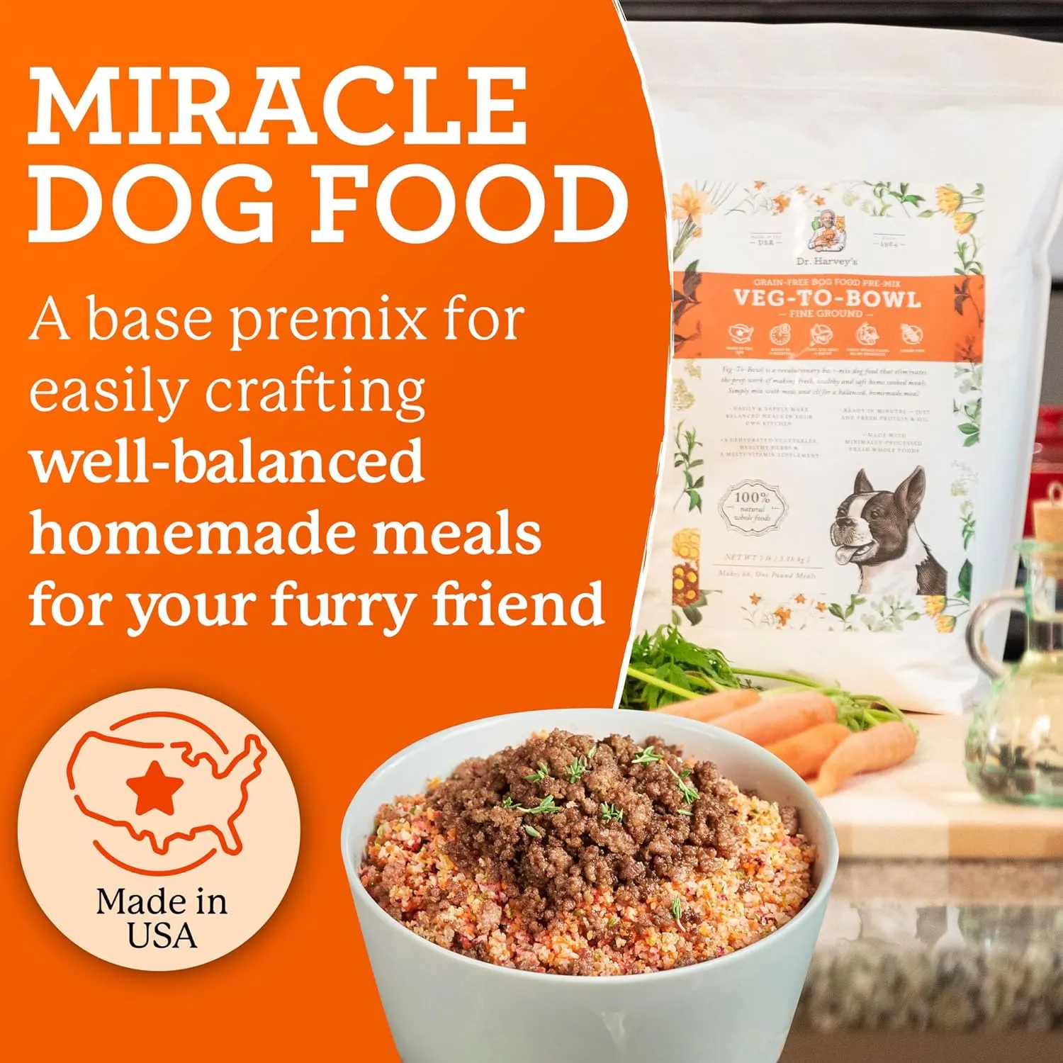 Dr. Harvey's Veg-To-Bowl Fine Ground Dehydrated Vegetable Pre-Mix for Dogs, 7-Pound Bag