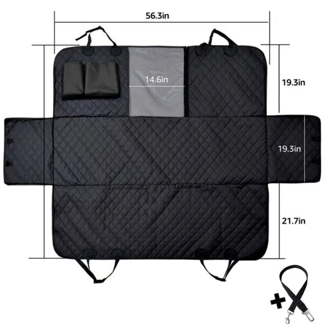 Dropshipping Waterproof  Dog Car Seat Cover Pet Carrier With Pet Safety Belt Car Rear Back Seat Mat Hammock Cushion Protector