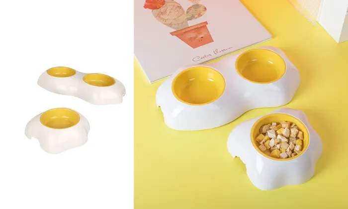 Egg Yolk Food Pet Bowl