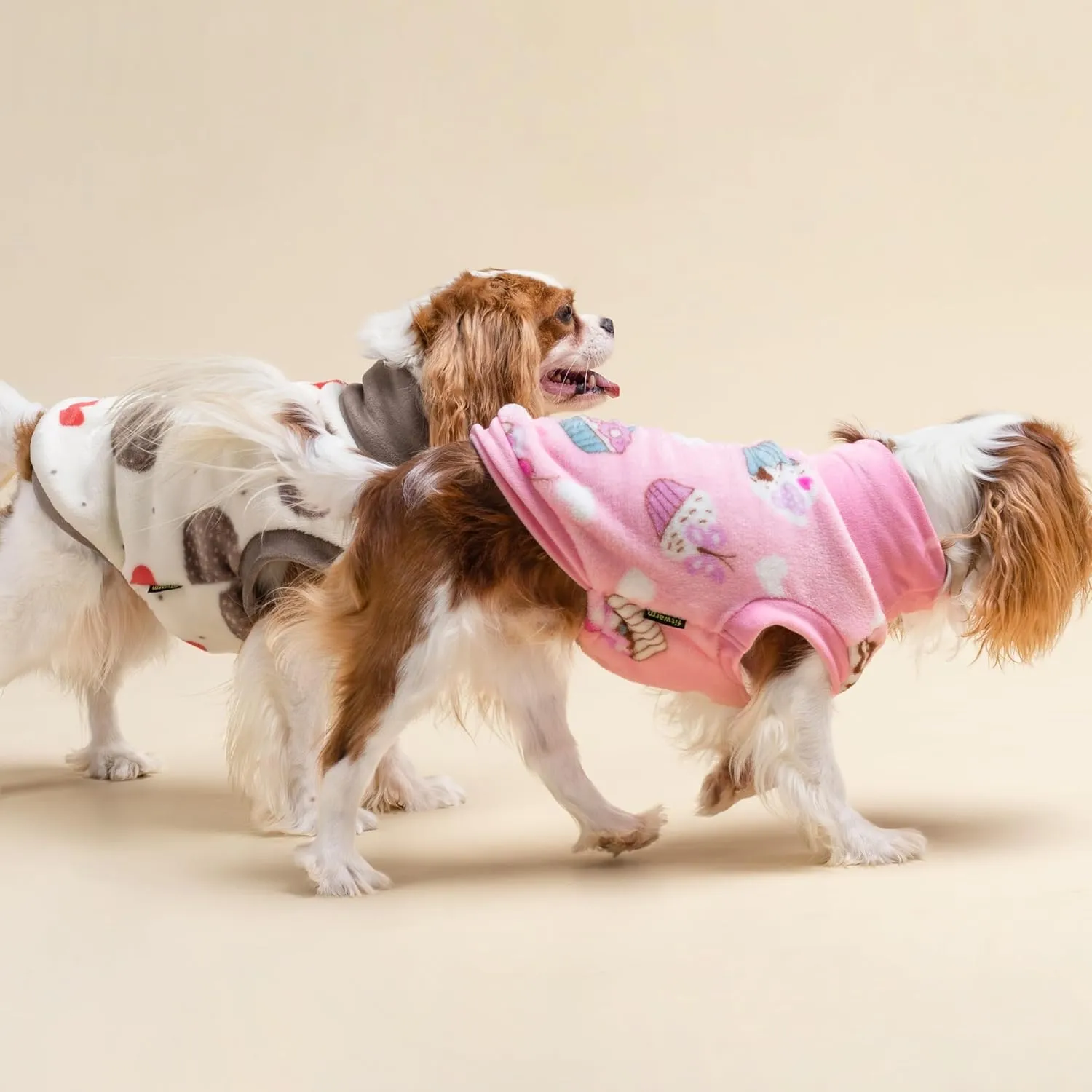 Fitwarm Fleece Cupcake Dog Sweater Vest, Pink Small Dog Winter Clothes for Girls
