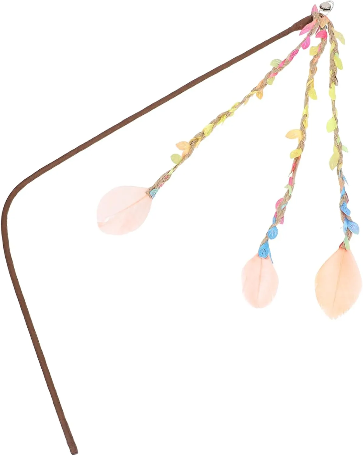 GALPADA Cat Teaser Wand with Bell Interactive Plaything for Cats Lightweight Flexible Pet Simulation Branch Design for Indoor Play Exercise Great Present