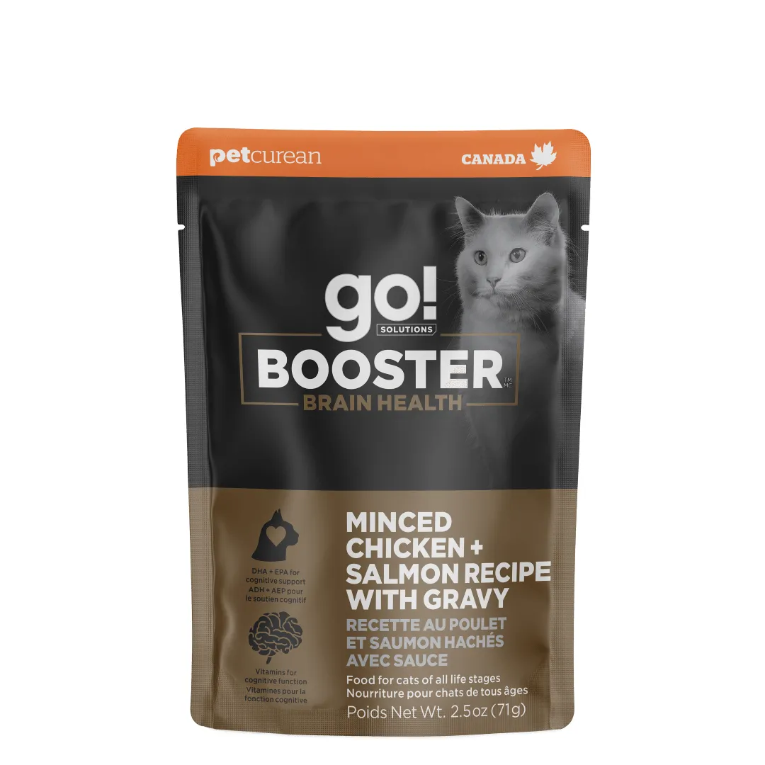 Go! Booster Brain Health Minced Chicken   Salmon with gravy for cats