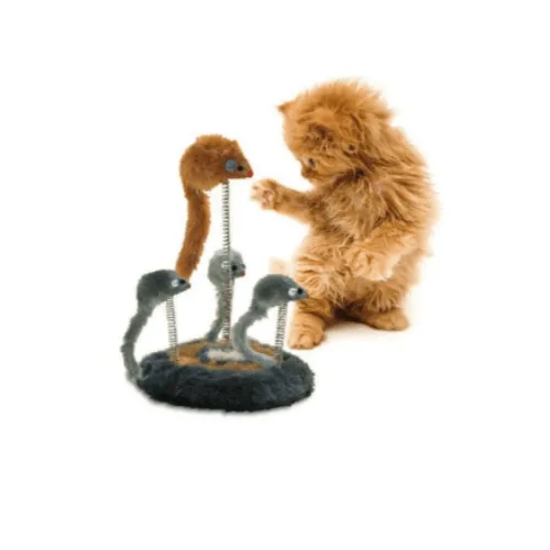 Gor Pets Cat Island Toy with Springy Mice