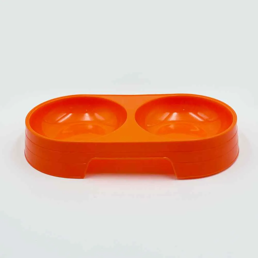HB&Co Pet Double Bowl Plastic 23cm