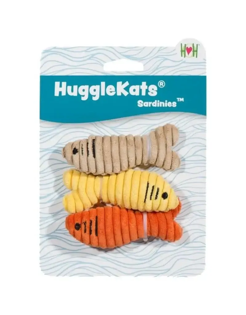 HuggleKats Sardinies Cat Toy 3pk