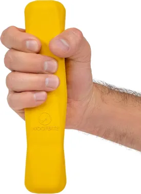 Indestructible Chew Stick - Lifetime Replacement - Aggressive Chewers, Medium Large Breed - Non-Toxic Natural Rubber Dog Toys - Yellow (Highly Visible Color for Dogs) - Tug & Fetch - 8x1.75
