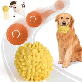Interactive Dog Toys, Self Moving Dog Toy with Cover, Bouncing & Rotating Peppy Pet Ball for Dogs, Electric Ball Toys for Large Dogs, Interactive Rolling Toy to Keep Them Busy (Orange)