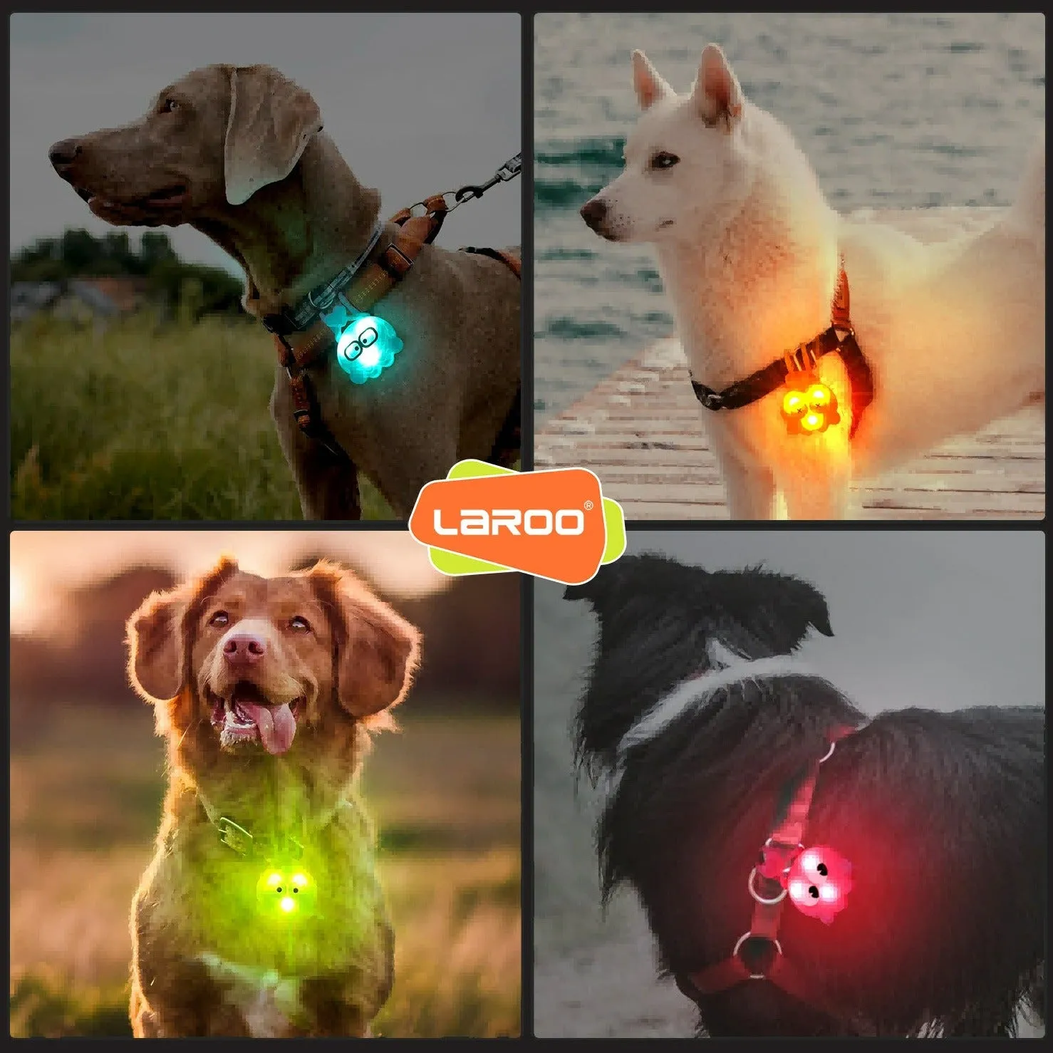 LaRoo Octopus Safety Blinker for Pets - Blue