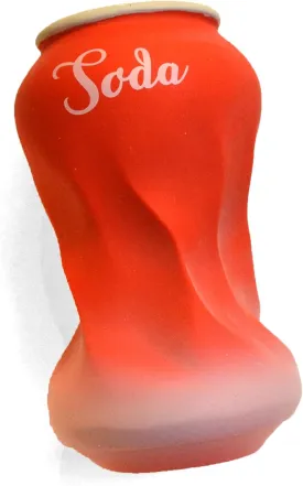 Latex Dog Squeaky Chew Toys, Flatten PET Bottles (RED)