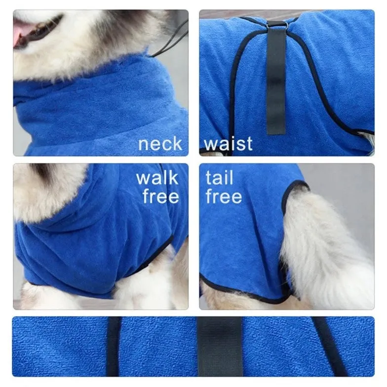 Microfiber Super Absorbent Dog Bathrobe