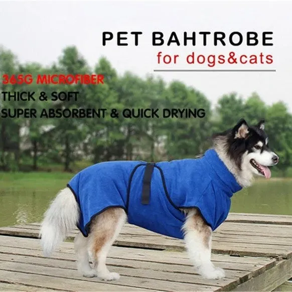 Microfiber Super Absorbent Dog Bathrobe