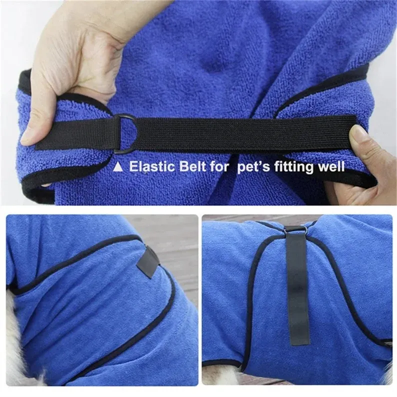 Microfiber Super Absorbent Dog Bathrobe
