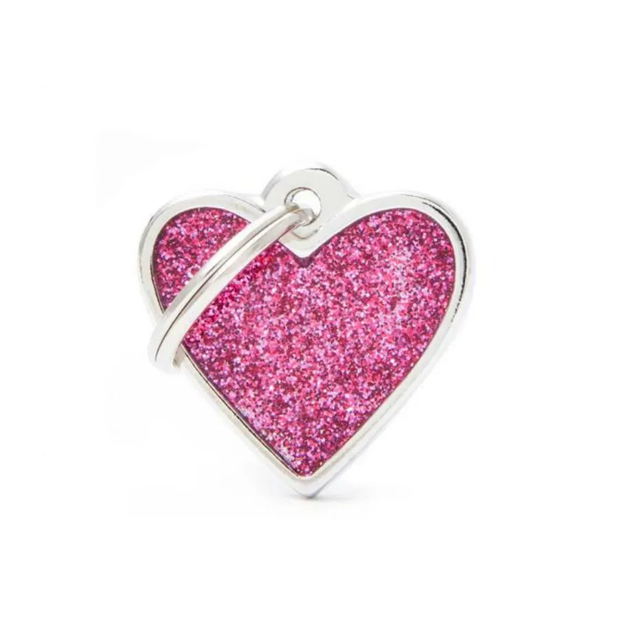 My Family ID Tags Shine Heart Small