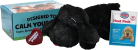 Original Snuggle Puppy Heartbeat Stuffed Toy for Dogs. Pet Anxiety Relief and Calming Aid, Comfort Toy for Behavioral Training in Black