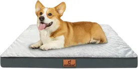 Orthopedic Dog Bed, Waterproof Dog Bed for Medium, Large and Extra Large Dogs, Egg Foam Pet Bed with Washable Removable Cover and Non-Slip Bottom,Grey M(30 x 20 x 3 inch)