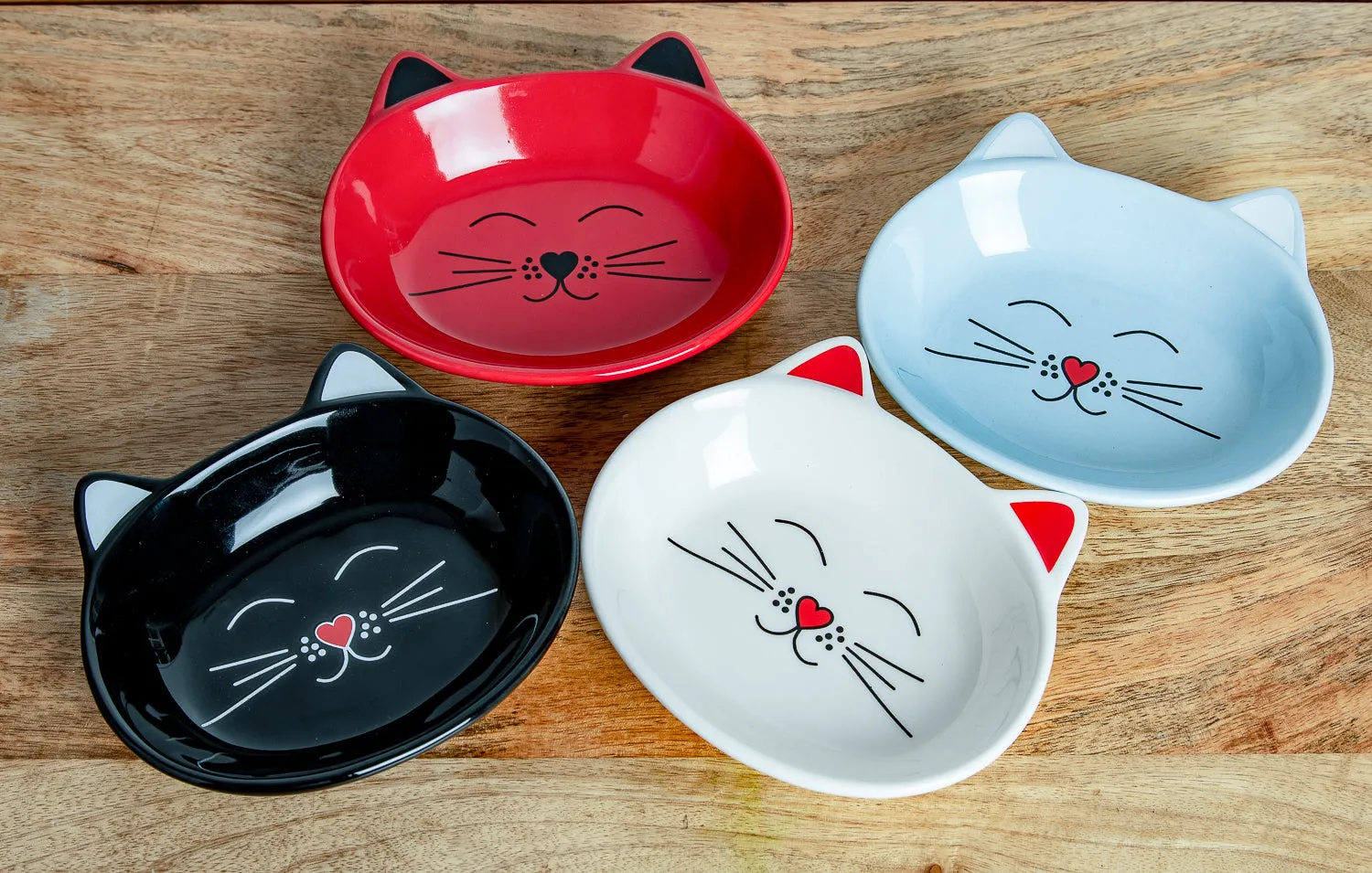 OSCAR CAT DISH SET OF 4 - MIXED