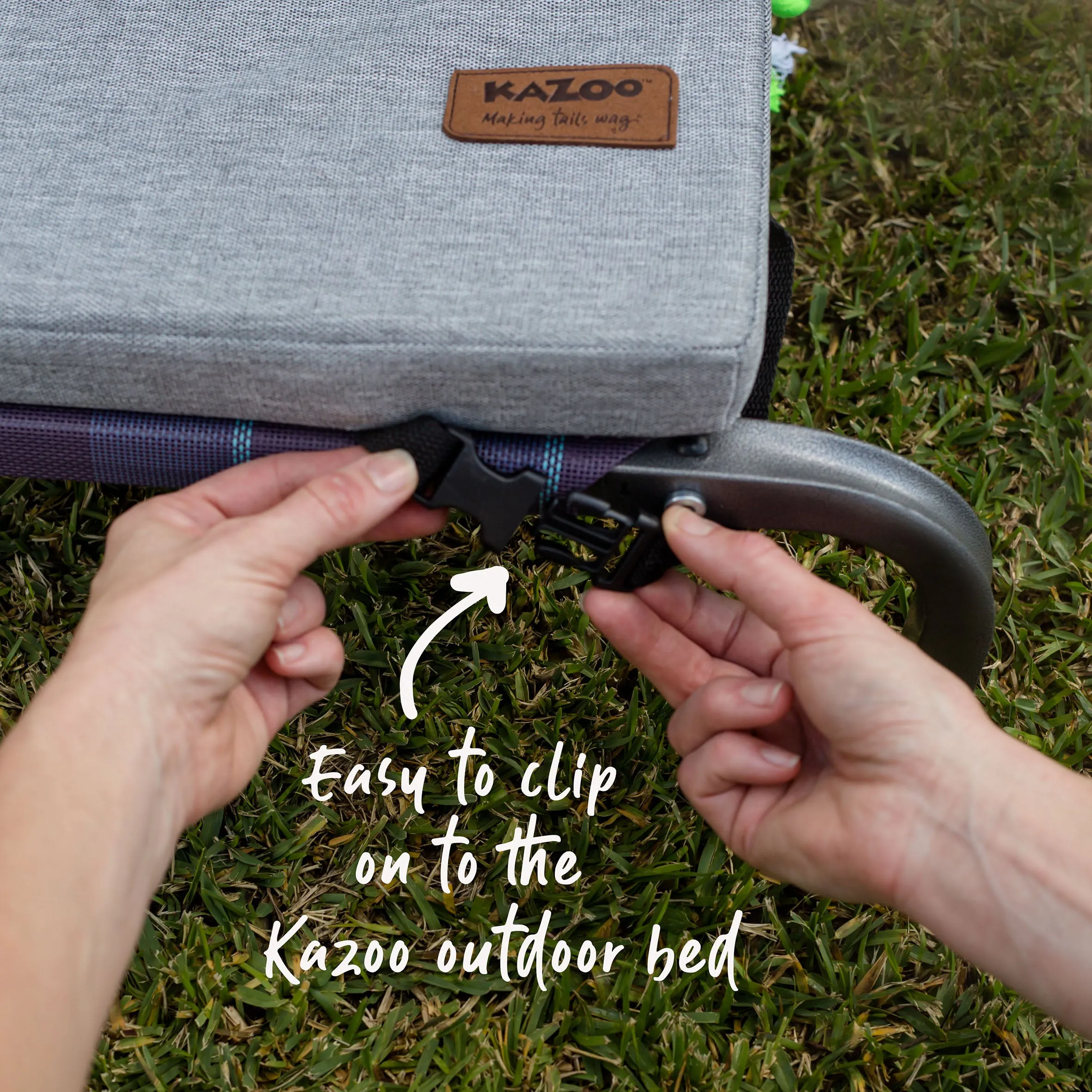 Outdoor Lounge Dog Bed Topper - Ash