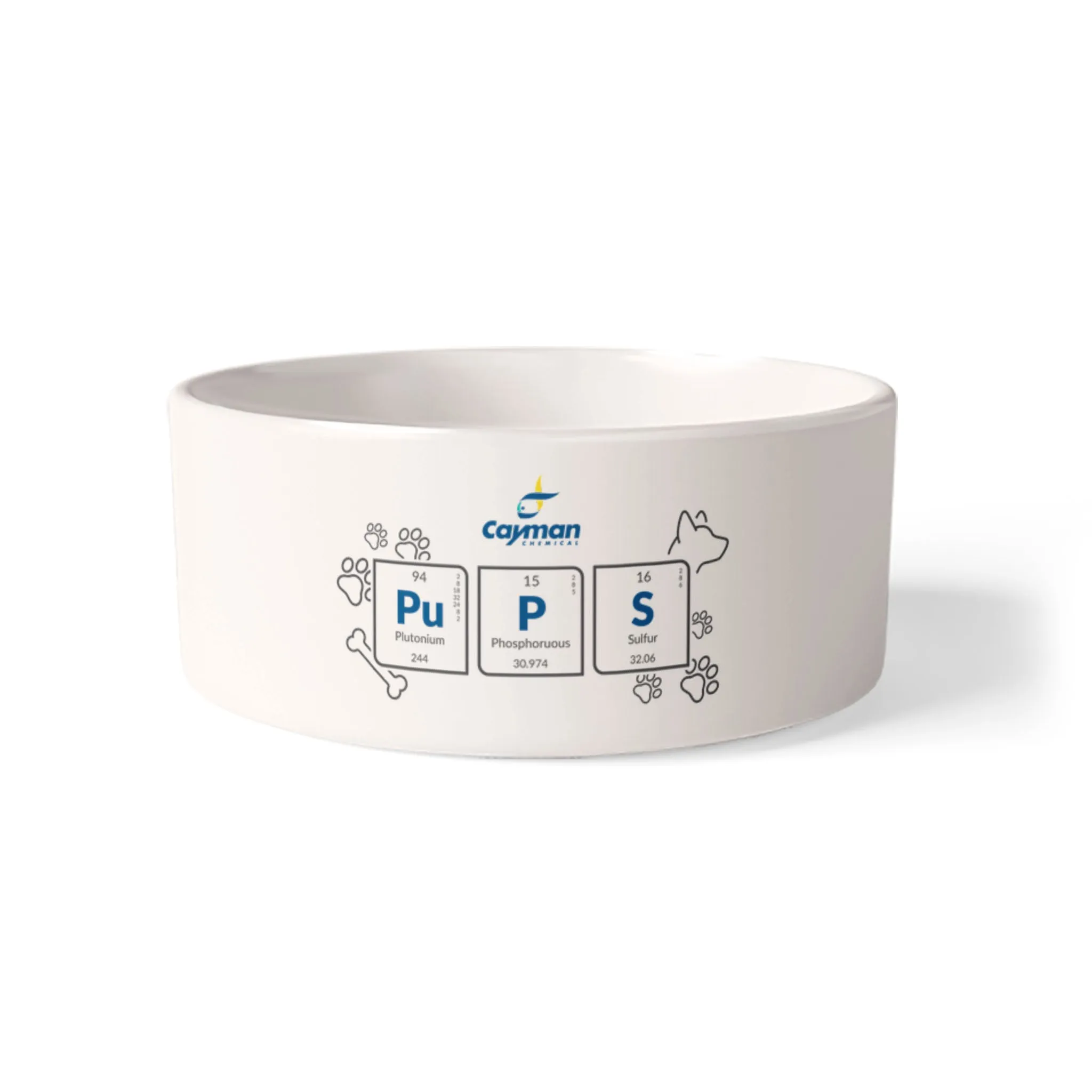 Pet Bowl - Cayman Chemical pups blue